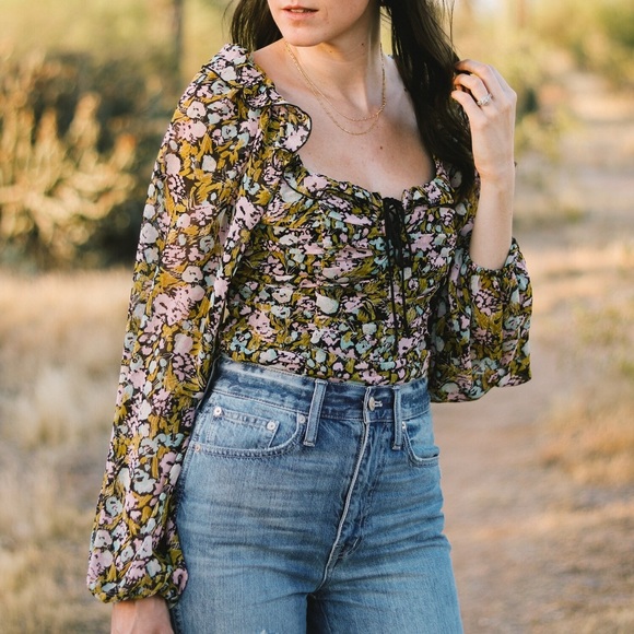 Free People Floral Blouse - Picture 2 of 7